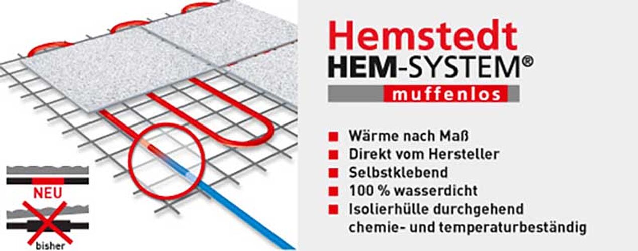 Muffenlos lassen sich Fußbodenheizungen viel einfacher verlegen